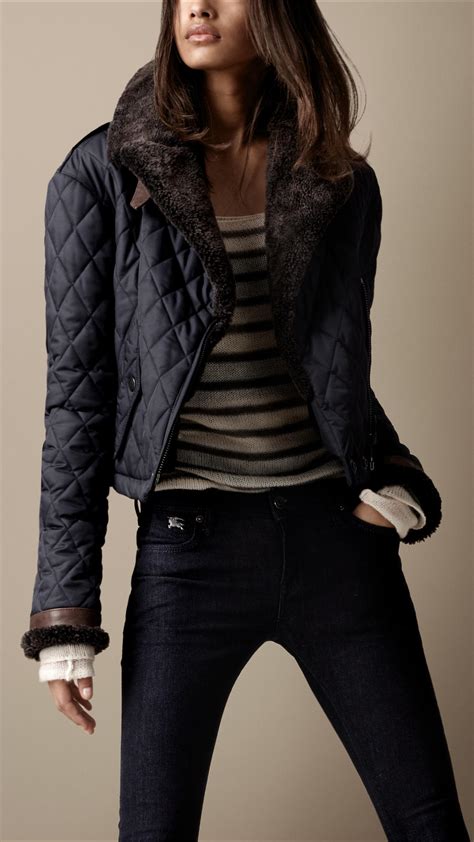 bomber burberry jacket women|women's Burberry quilted jacket.